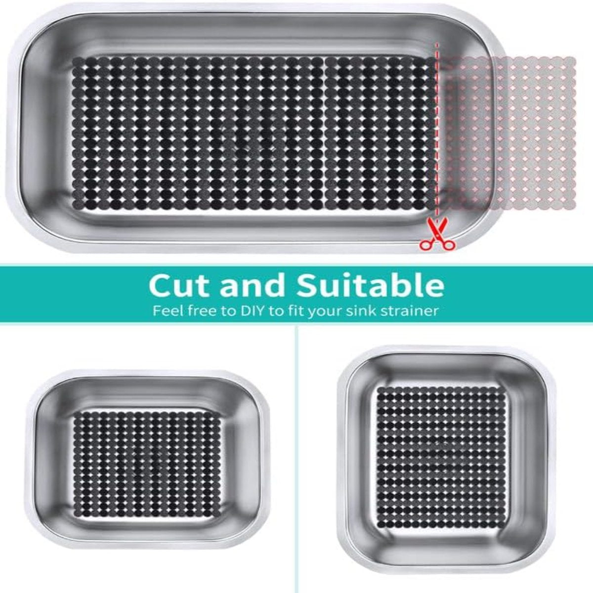 Bligli Round Sink Mats 2-Pack ,Non-Slip PVC Sink Protector, Fits Stainless Steel / Ceramic Sinks,15.7 x 11.8 inch,Fast Draining Dot Design for Kitchen Sink