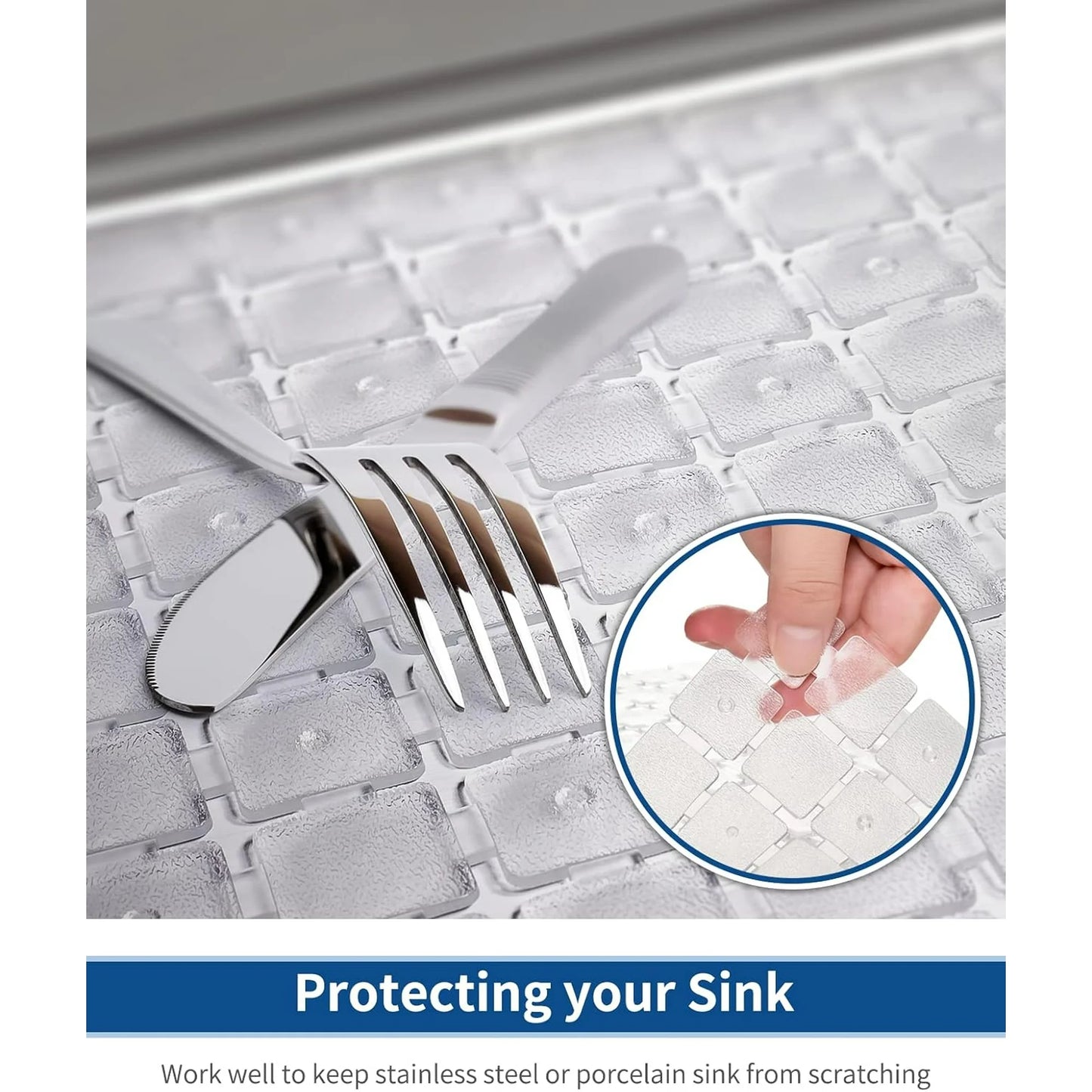 Bligli 2-Pack Sink Mats - 15.7"x11.8" Non-Slip PVC Liners, Quick-Dry Kitchen Protector for Stainless Steel/Ceramic, Dish Drying Mat
