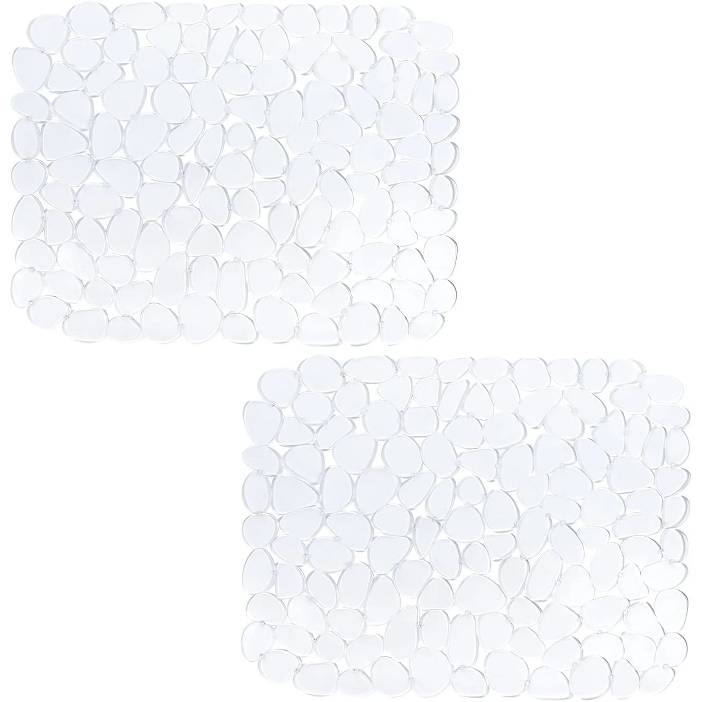 Bligli Non-Slip PVC Sink Mats (2-pack) – Pebble Design Protector for Stainless Steel/Porcelain, Dish Drying & Kitchen Liner, 15.7"x11.8"