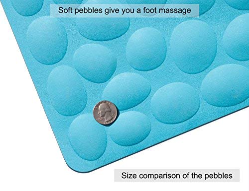 Soft Rubber Non-Slip Bath Mat with Suction Cups - Grey