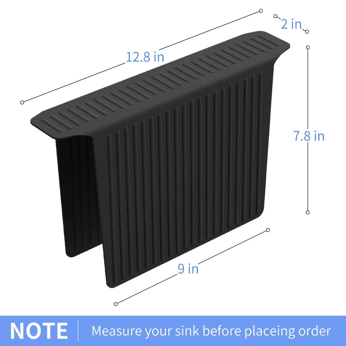 Bligli Silicone Sink Divider Mat - 11.8x5.3 inch Non-Slip Kitchen Organizer, Dish & Glassware Protector for Double Basins, Scratch & Stain Resistant, Durable & Flexible