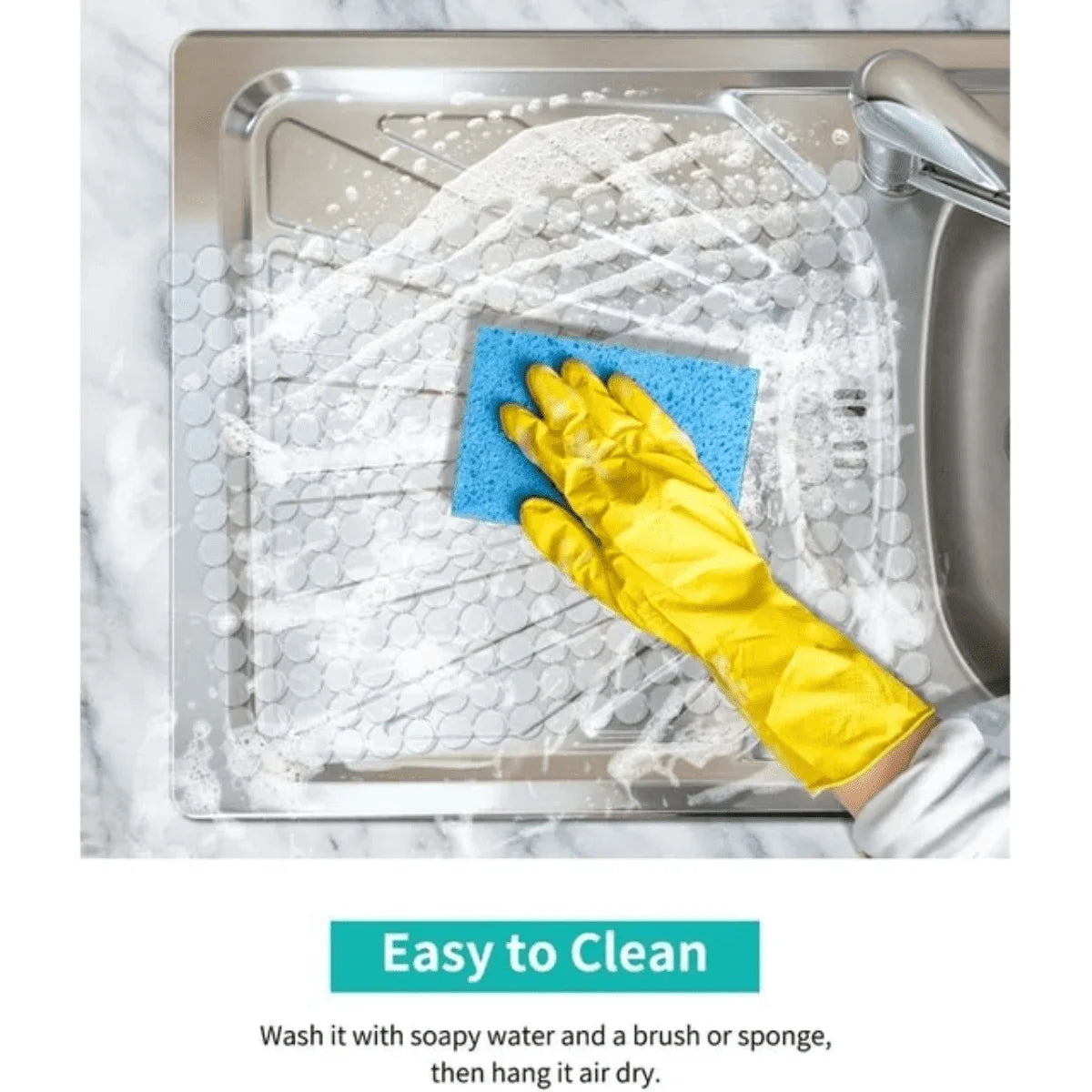 Bligli Round Sink Mats 2-Pack ,Non-Slip PVC Sink Protector, Fits Stainless Steel / Ceramic Sinks,15.7 x 11.8 inch,Fast Draining Dot Design for Kitchen Sink