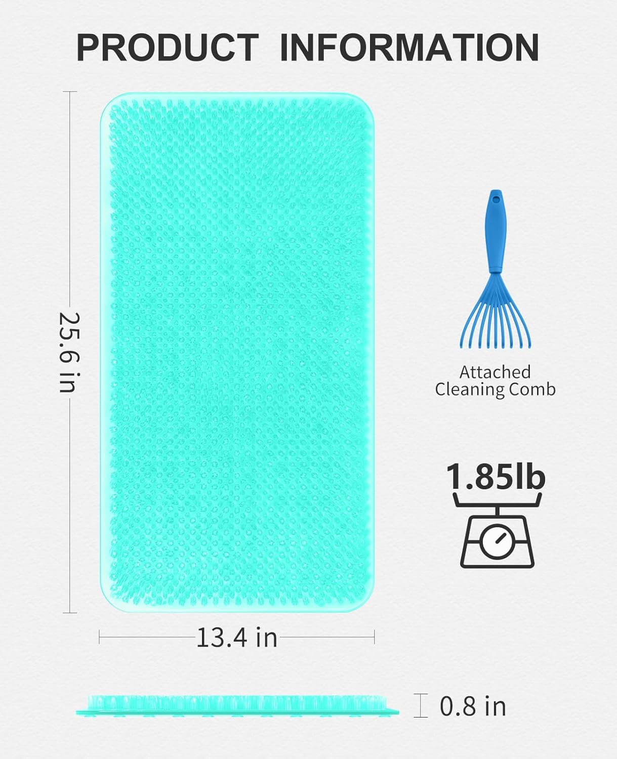 Anti-Fatigue Bath Mat with Soft Bristles