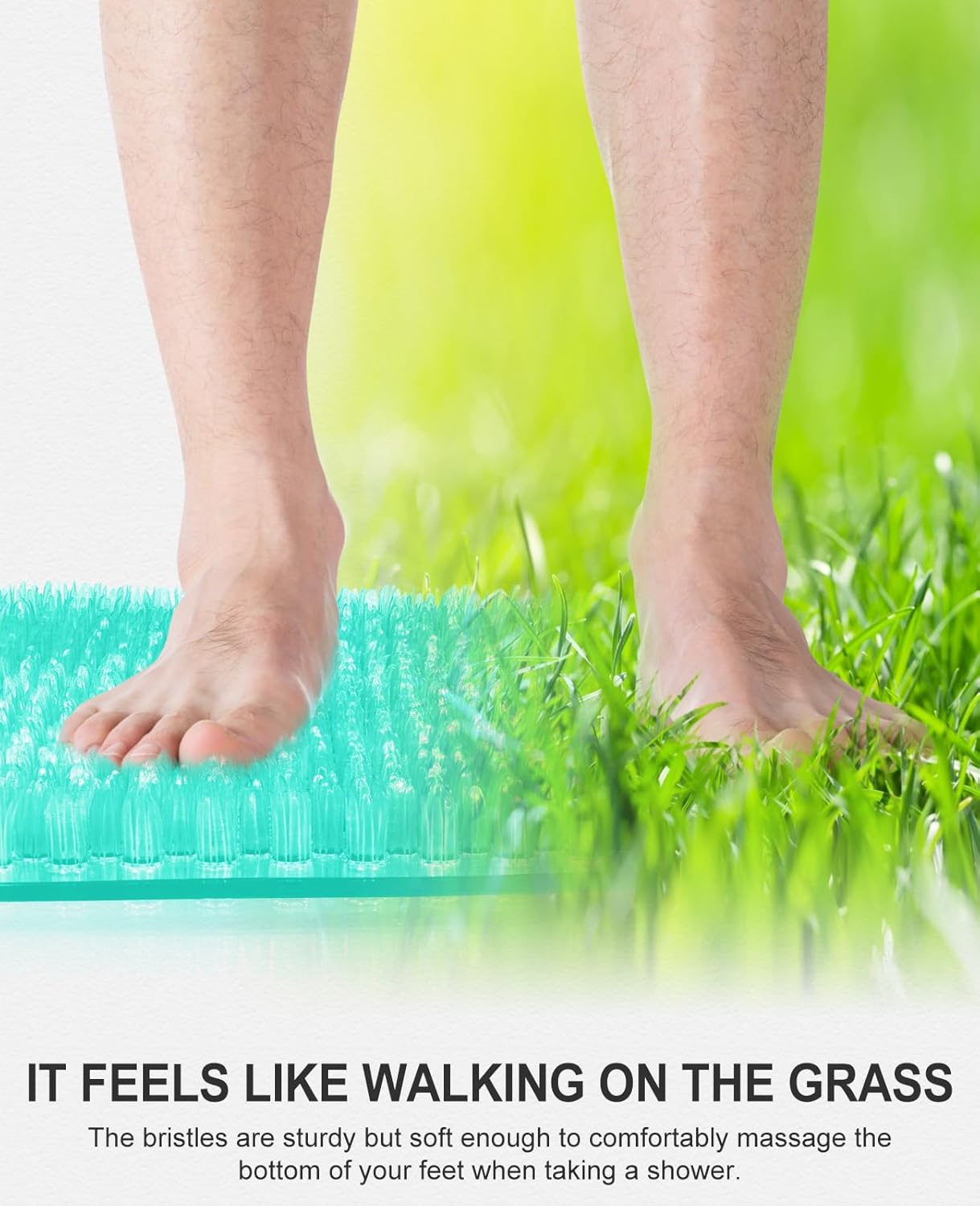 Anti-Fatigue Bath Mat with Soft Bristles