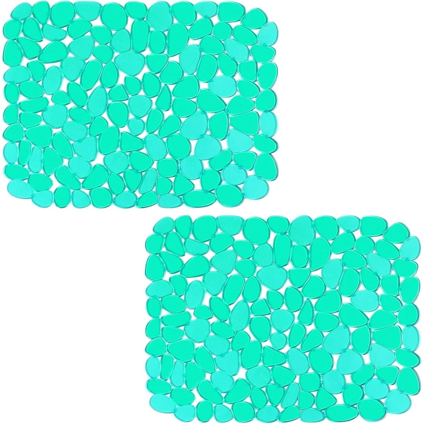 Bligli Non-Slip PVC Sink Mats (2-pack) – Pebble Design Protector for Stainless Steel/Porcelain, Dish Drying & Kitchen Liner, 15.7"x11.8"