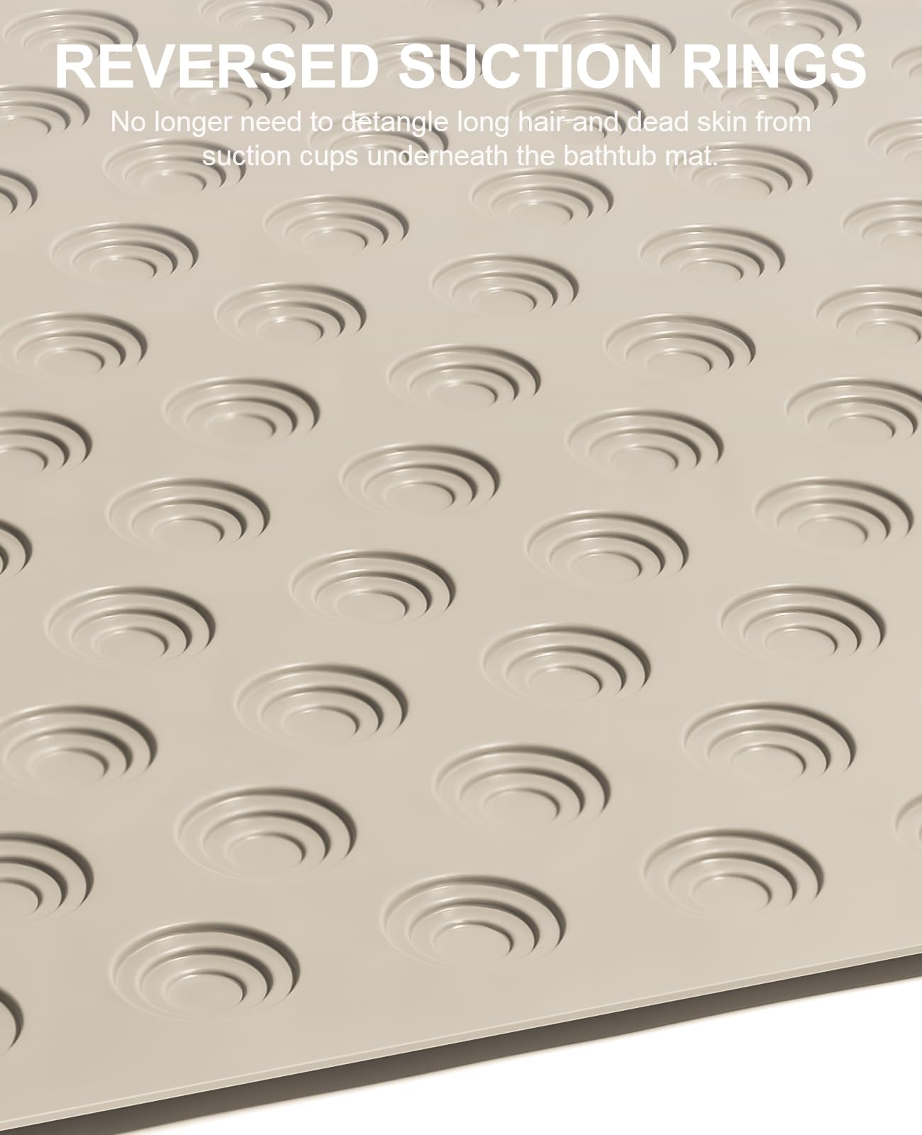 OTHWAY Bathtub Mat Non Slip, 39X16 inch Bath Mat for Tub, Machine Washable Bath Tub Mats with Reverse Suction Cups, Comfortable Rubber Bathtub Mat for Bathroom