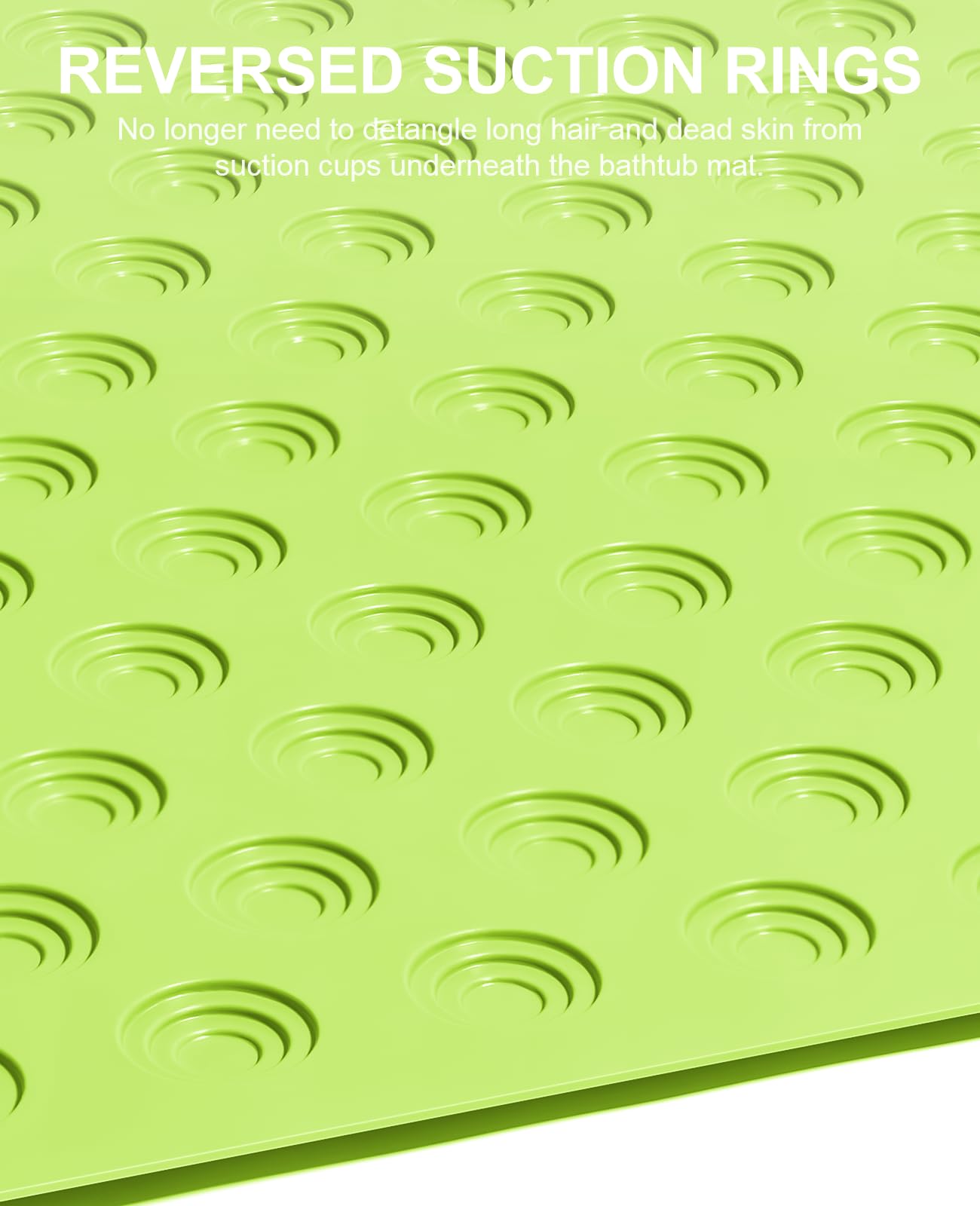 OTHWAY Bathtub Mat Non Slip, 39X16 inch Bath Mat for Tub, Machine Washable Bath Tub Mats with Reverse Suction Cups, Comfortable Rubber Bathtub Mat for Bathroom