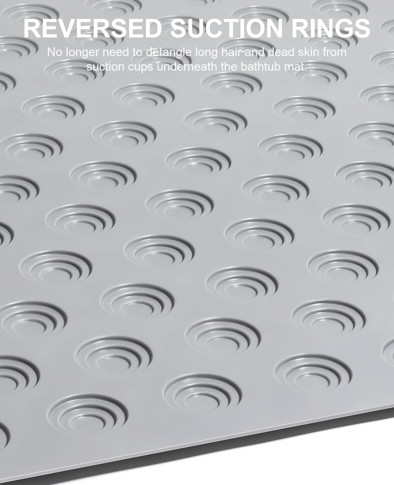 OTHWAY Bathtub Mat Non Slip, 39X16 inch Bath Mat for Tub, Machine Washable Bath Tub Mats with Reverse Suction Cups, Comfortable Rubber Bathtub Mat for Bathroom