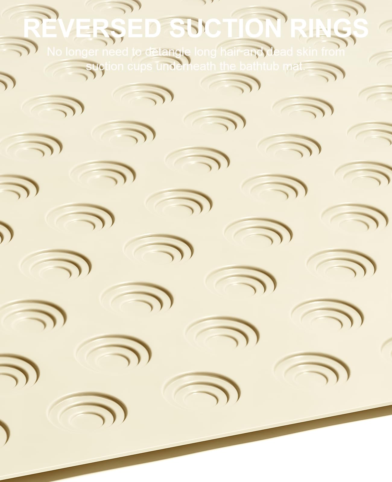 OTHWAY Bathtub Mat Non Slip, 39X16 inch Bath Mat for Tub, Machine Washable Bath Tub Mats with Reverse Suction Cups, Comfortable Rubber Bathtub Mat for Bathroom