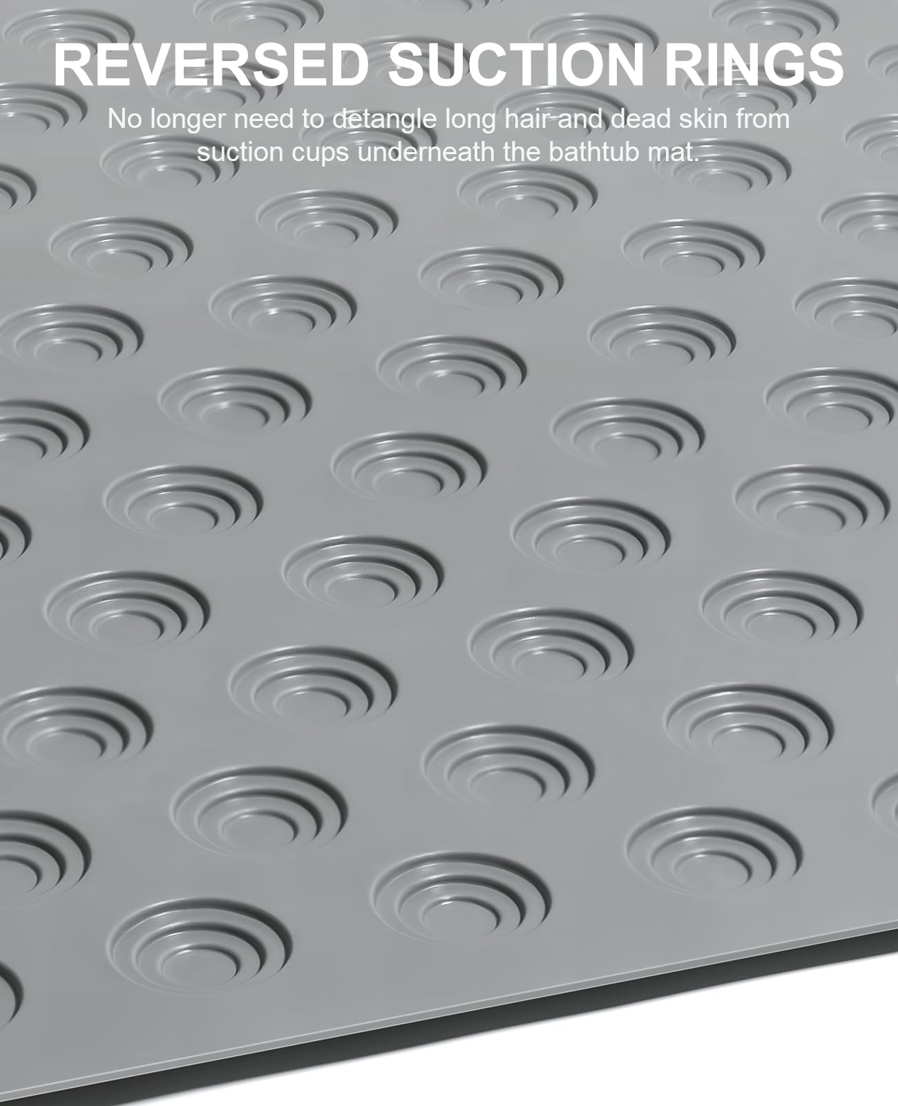 OTHWAY Bathtub Mat Non Slip, 39X16 inch Bath Mat for Tub, Machine Washable Bath Tub Mats with Reverse Suction Cups, Comfortable Rubber Bathtub Mat for Bathroom
