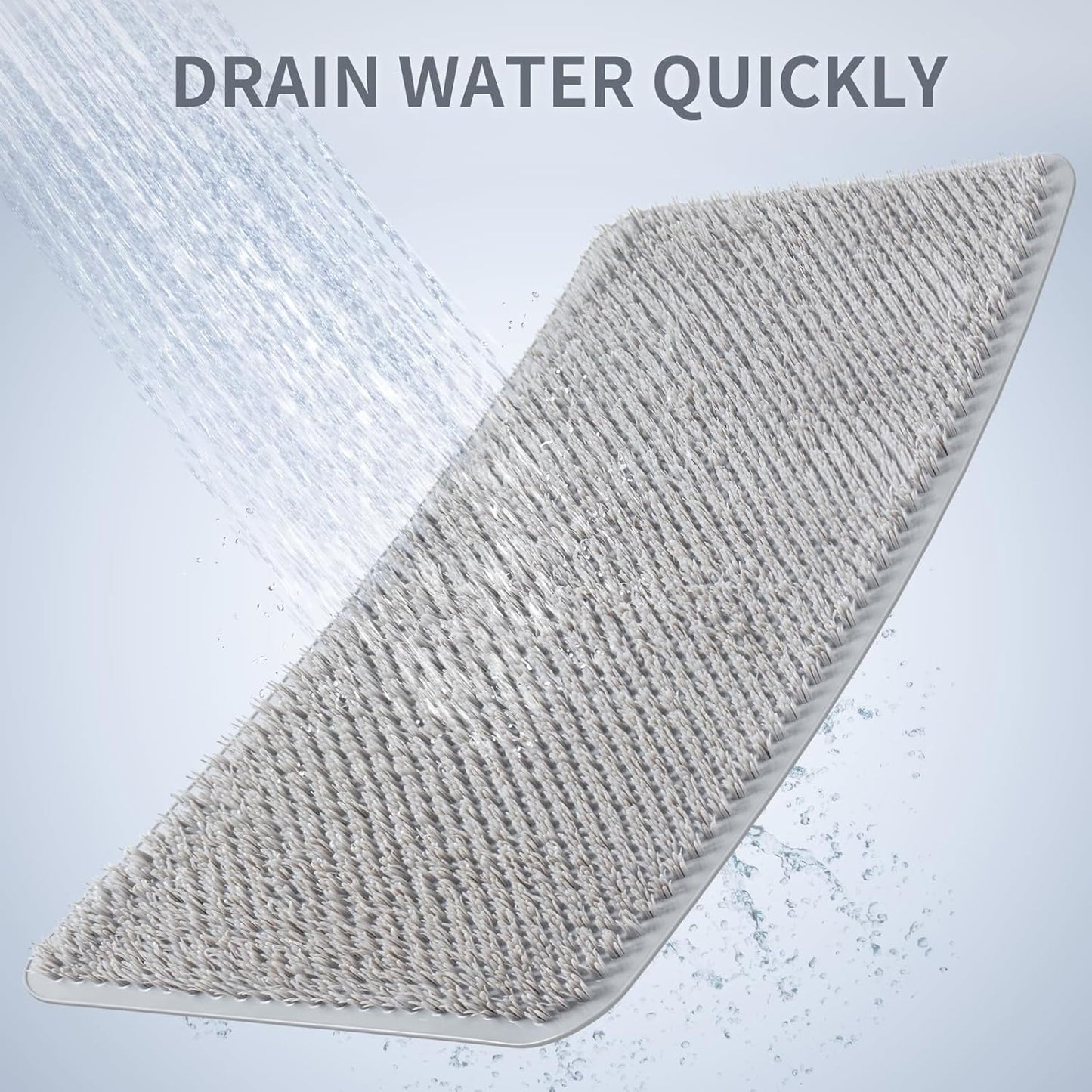 Yolife Shower Foot Scrubber Mat,Anti-Slip Bath Mat with Scrub Bristles & Strong Suction Cups to Soothe Achy Feet