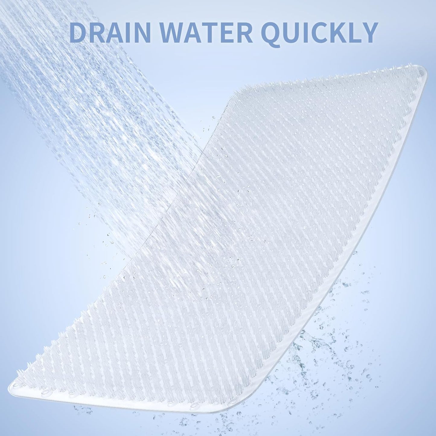 Yolife Shower Foot Scrubber Mat,Anti-Slip Bath Mat with Scrub Bristles & Strong Suction Cups to Soothe Achy Feet