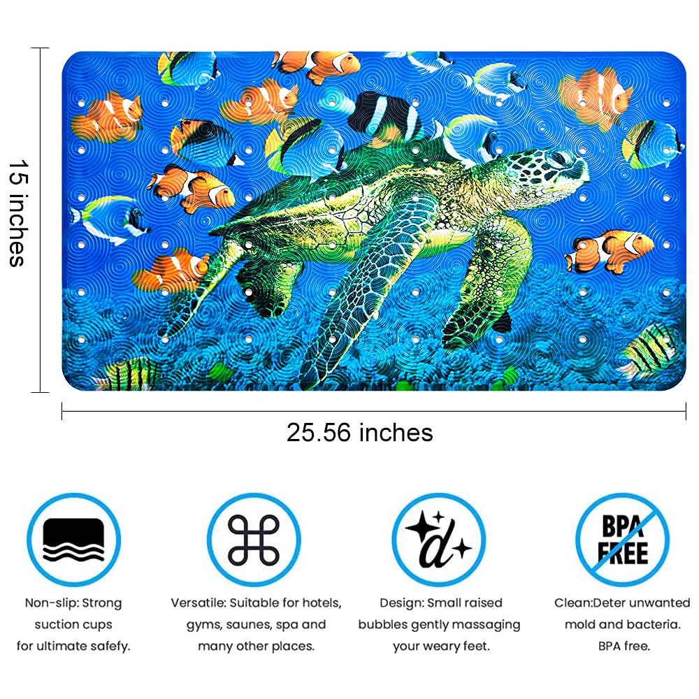 Extra Soft Non-Slip Bath Tub Mat - Strong Suction Cups