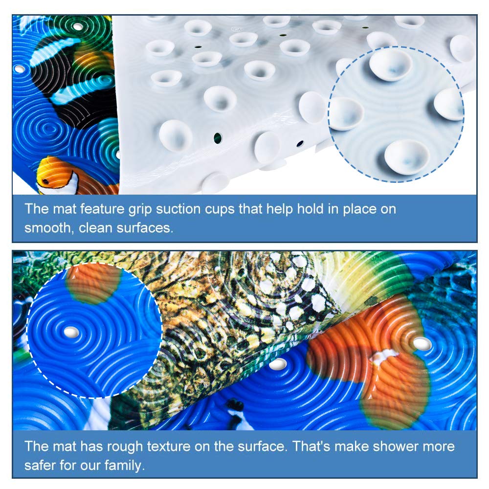 Extra Soft Non-Slip Bath Tub Mat - Strong Suction Cups