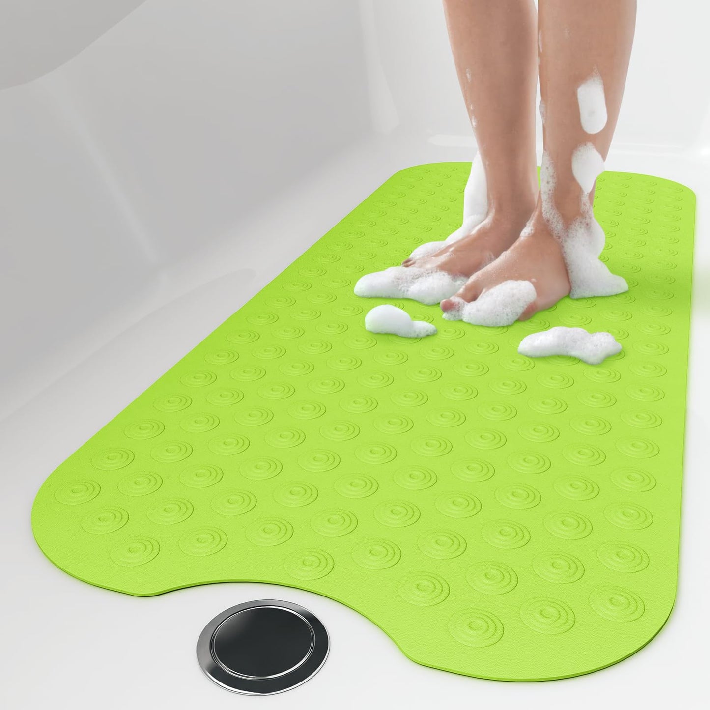 OTHWAY Bathtub Mat Non Slip, 39X16 inch Bath Mat for Tub, Machine Washable Bath Tub Mats with Reverse Suction Cups, Comfortable Rubber Bathtub Mat for Bathroom