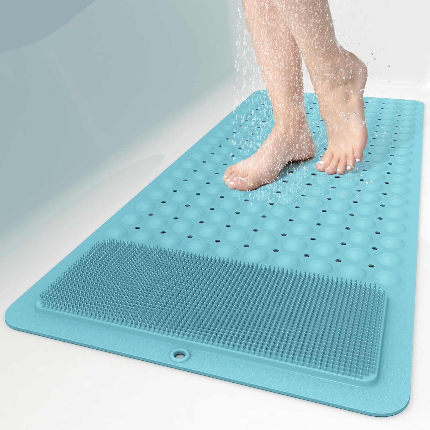 Extra Long Shower Foot Scrubber Mat for Tub