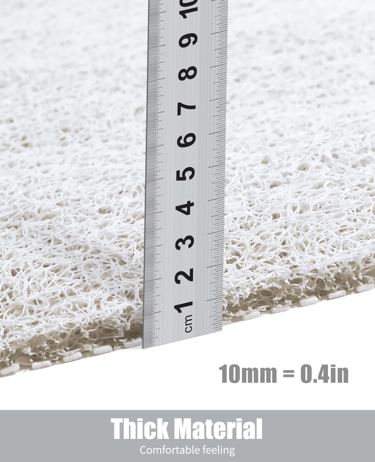 Soft Textured Non-Slip Shower Mat for Wet Areas - Grey