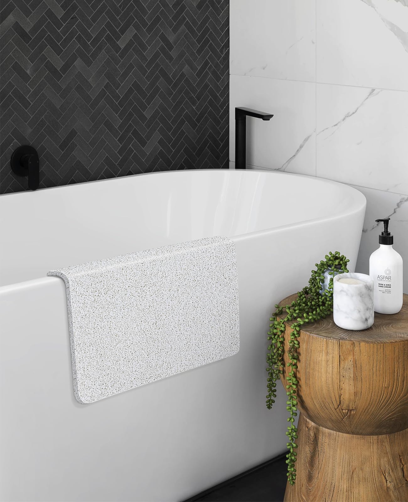 Soft Textured Non-Slip Shower Mat for Wet Areas - Grey