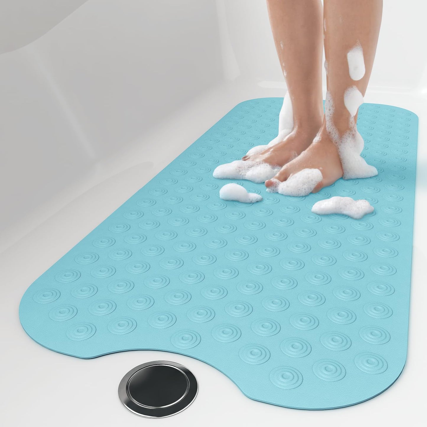 OTHWAY Bathtub Mat Non Slip, 39X16 inch Bath Mat for Tub, Machine Washable Bath Tub Mats with Reverse Suction Cups, Comfortable Rubber Bathtub Mat for Bathroom