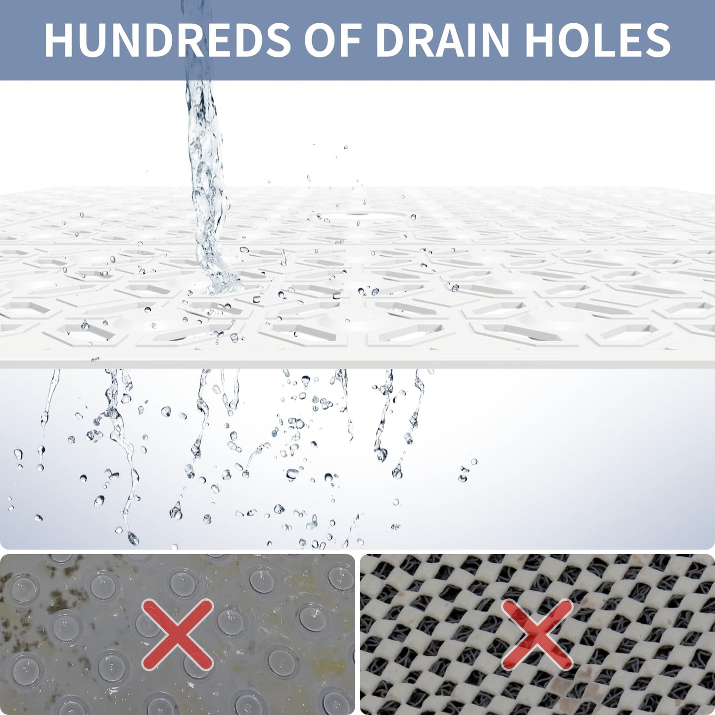 Extra Large Anti-Slip Shower Mat for Safety and Comfort