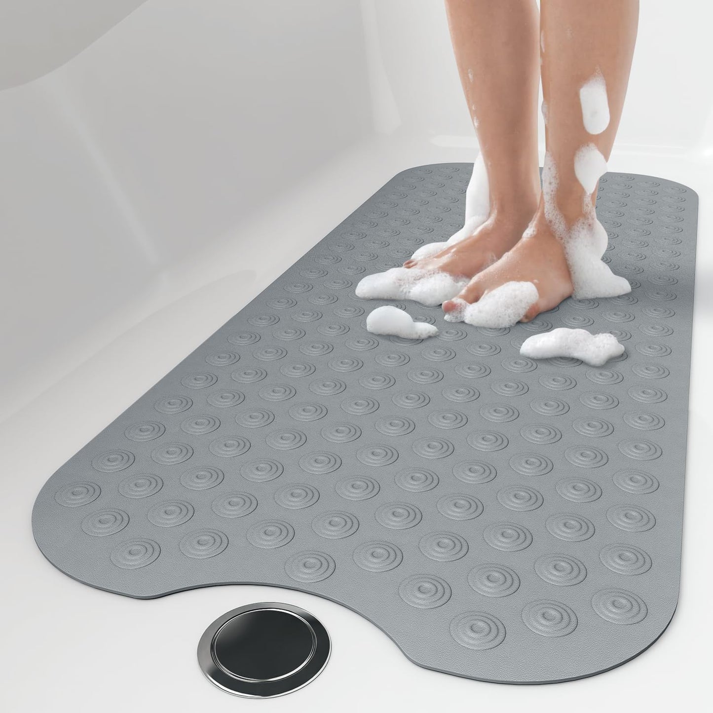 OTHWAY Bathtub Mat Non Slip, 39X16 inch Bath Mat for Tub, Machine Washable Bath Tub Mats with Reverse Suction Cups, Comfortable Rubber Bathtub Mat for Bathroom