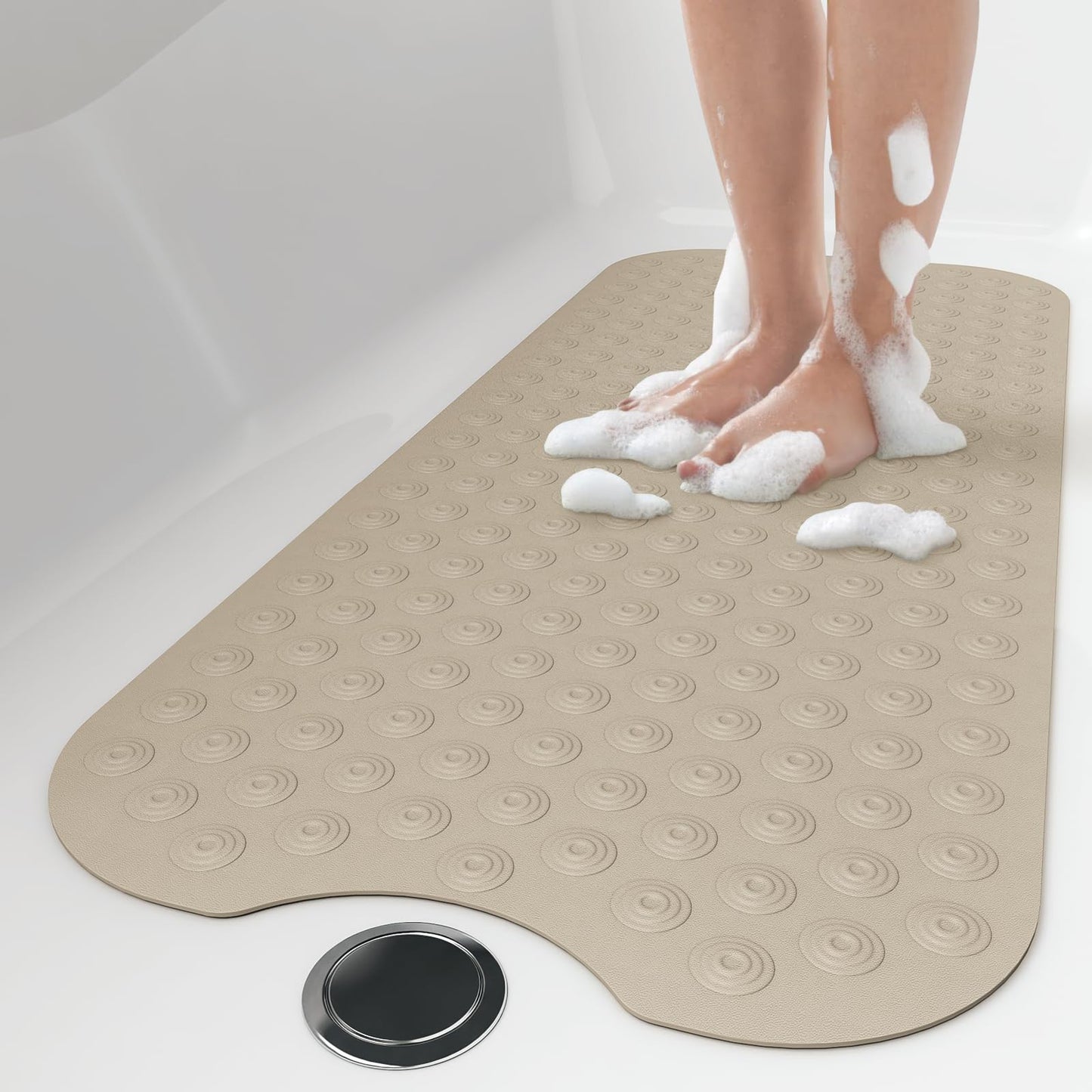 OTHWAY Bathtub Mat Non Slip, 39X16 inch Bath Mat for Tub, Machine Washable Bath Tub Mats with Reverse Suction Cups, Comfortable Rubber Bathtub Mat for Bathroom