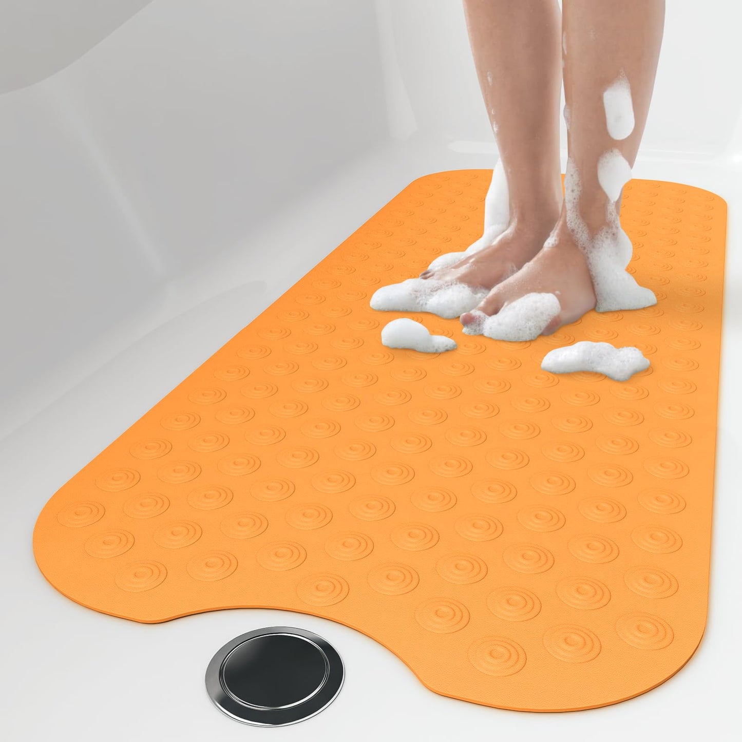 OTHWAY Bathtub Mat Non Slip, 39X16 inch Bath Mat for Tub, Machine Washable Bath Tub Mats with Reverse Suction Cups, Comfortable Rubber Bathtub Mat for Bathroom
