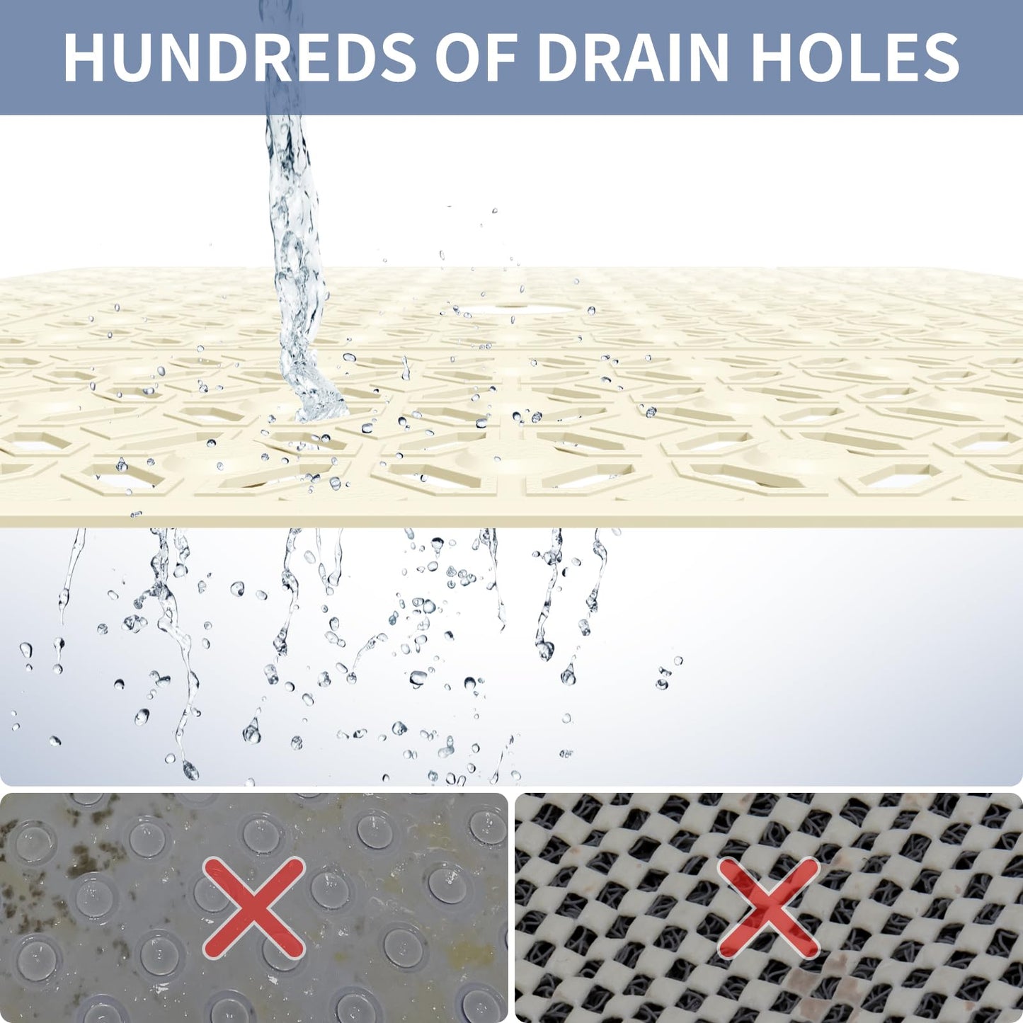 Extra Large Anti-Slip Shower Mat for Safety and Comfort