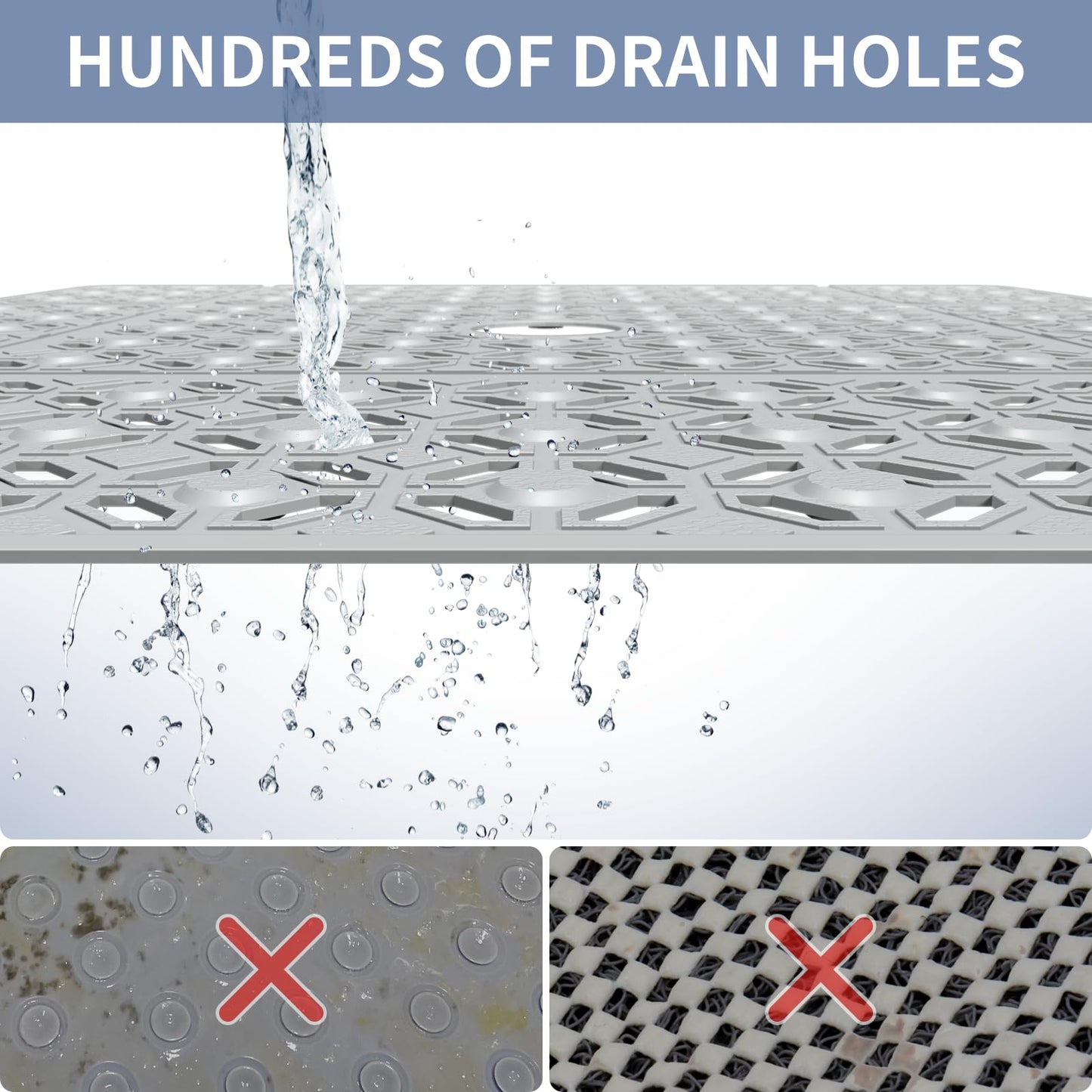 Extra Large Anti-Slip Shower Mat for Safety and Comfort