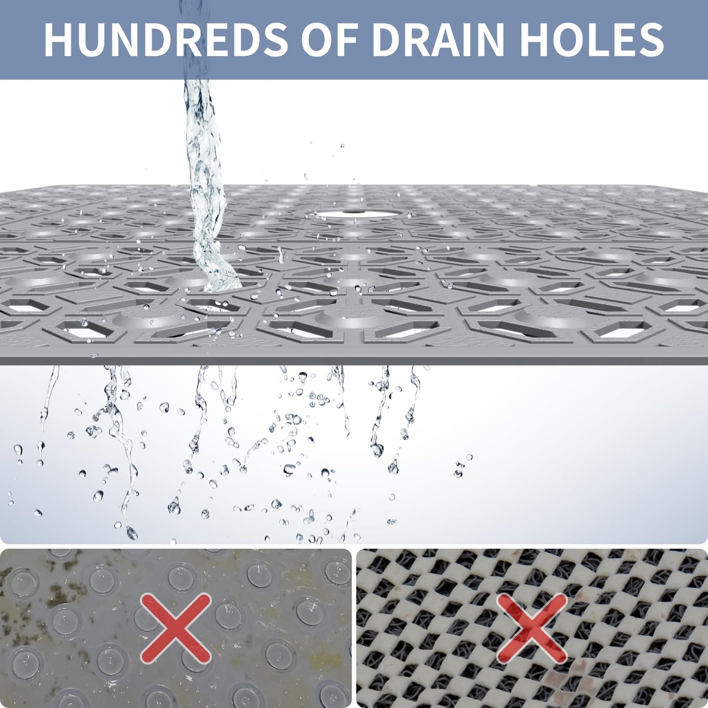Extra Large Anti-Slip Shower Mat for Safety and Comfort