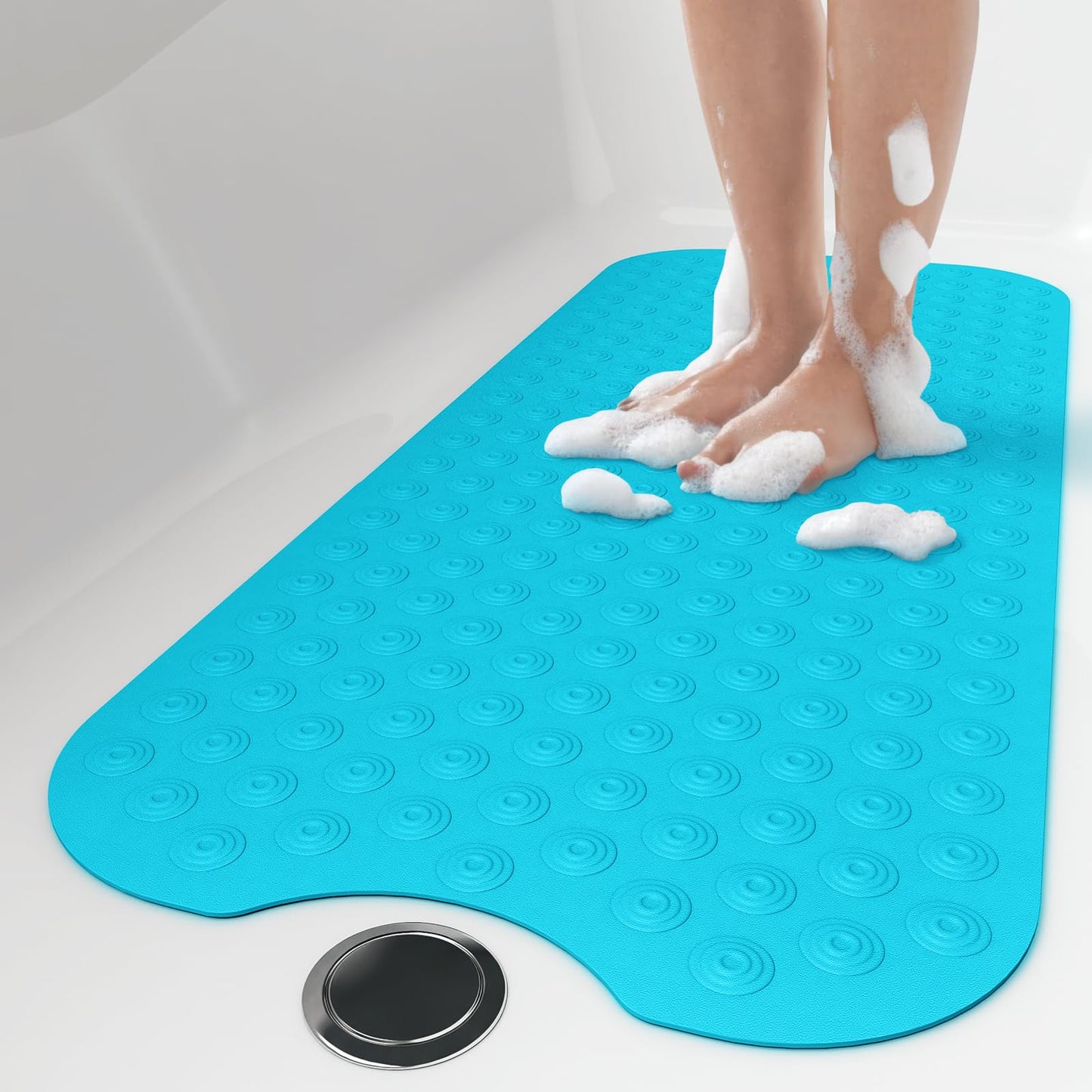 OTHWAY Bathtub Mat Non Slip, 39X16 inch Bath Mat for Tub, Machine Washable Bath Tub Mats with Reverse Suction Cups, Comfortable Rubber Bathtub Mat for Bathroom