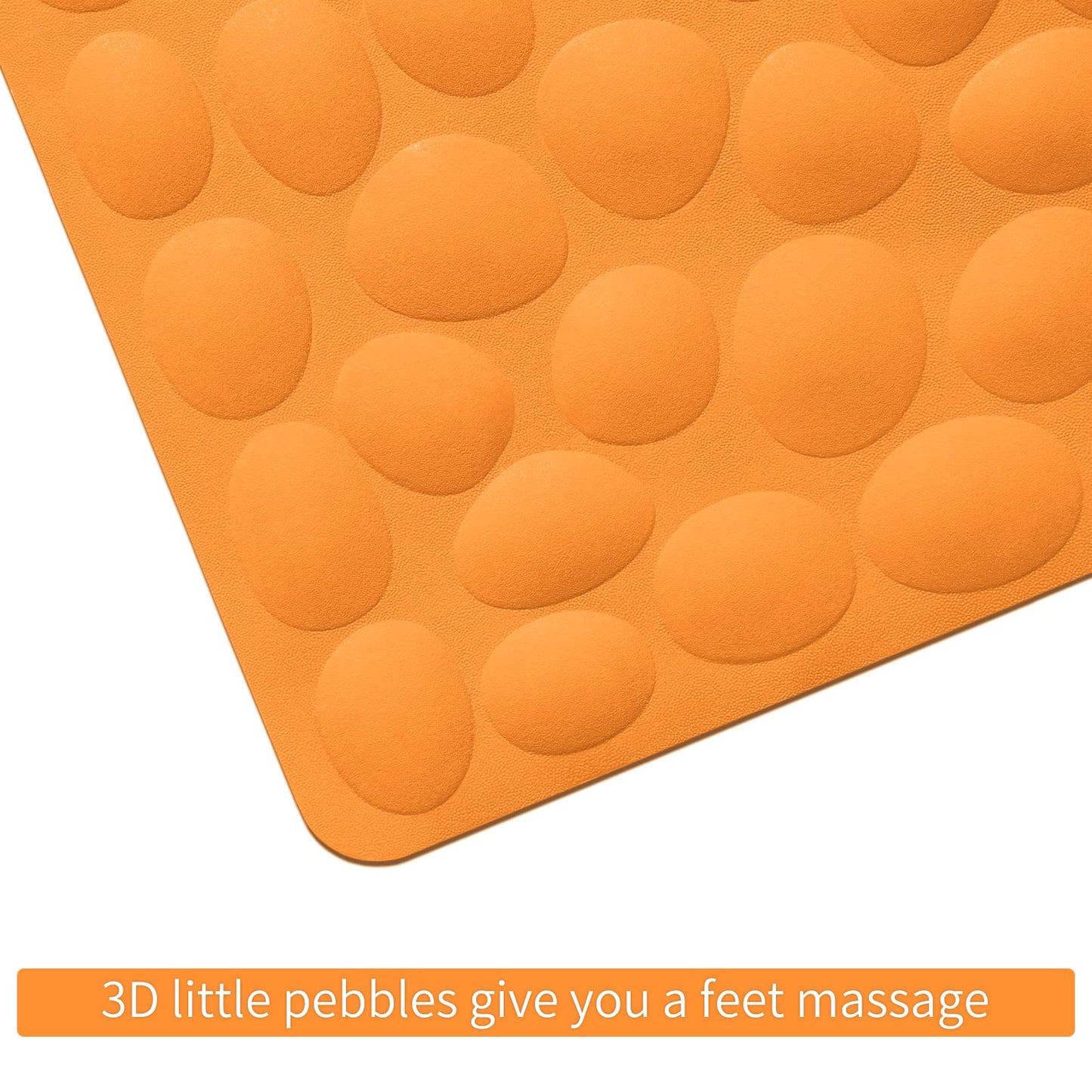 Soft Rubber Non-Slip Bath Mat with Suction Cups - Grey