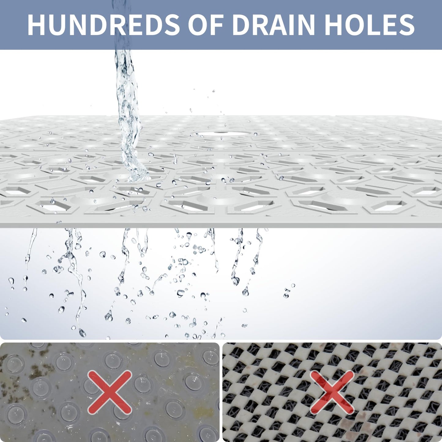 Extra Large Anti-Slip Shower Mat for Safety and Comfort