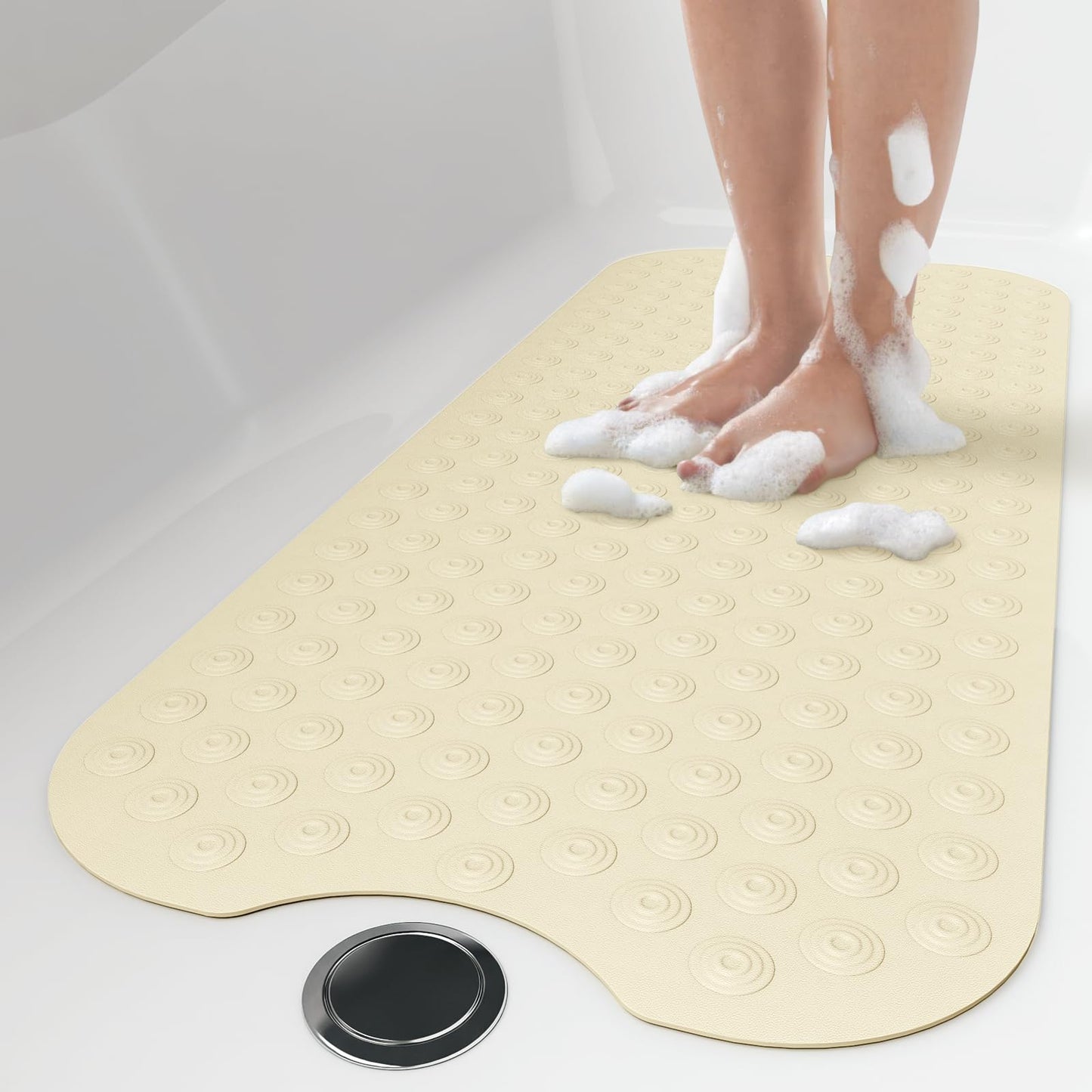OTHWAY Bathtub Mat Non Slip, 39X16 inch Bath Mat for Tub, Machine Washable Bath Tub Mats with Reverse Suction Cups, Comfortable Rubber Bathtub Mat for Bathroom
