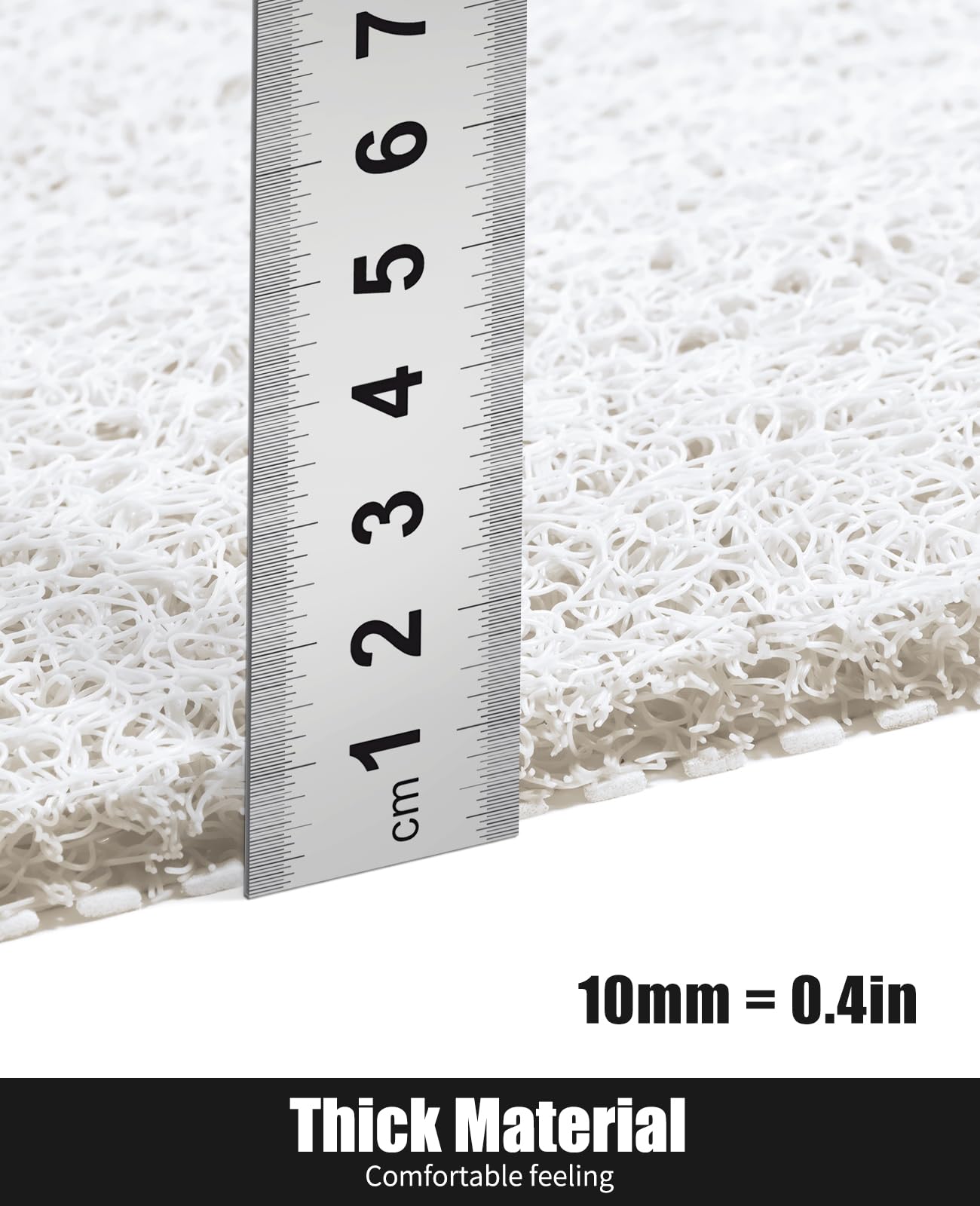 Soft Textured Non-Slip Shower Mat for Wet Areas - Grey