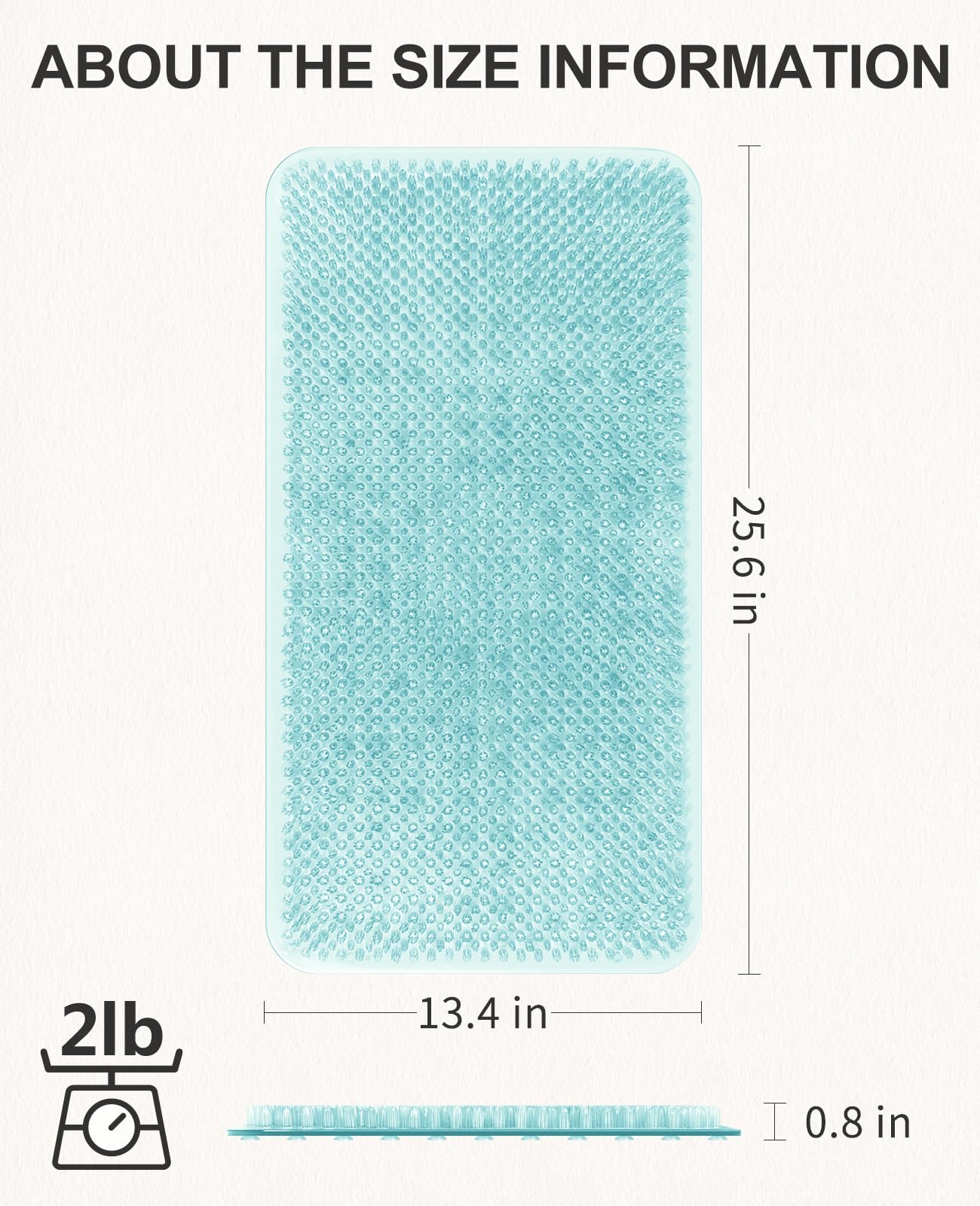 Anti-Fatigue Bath Mat with Soft Bristles