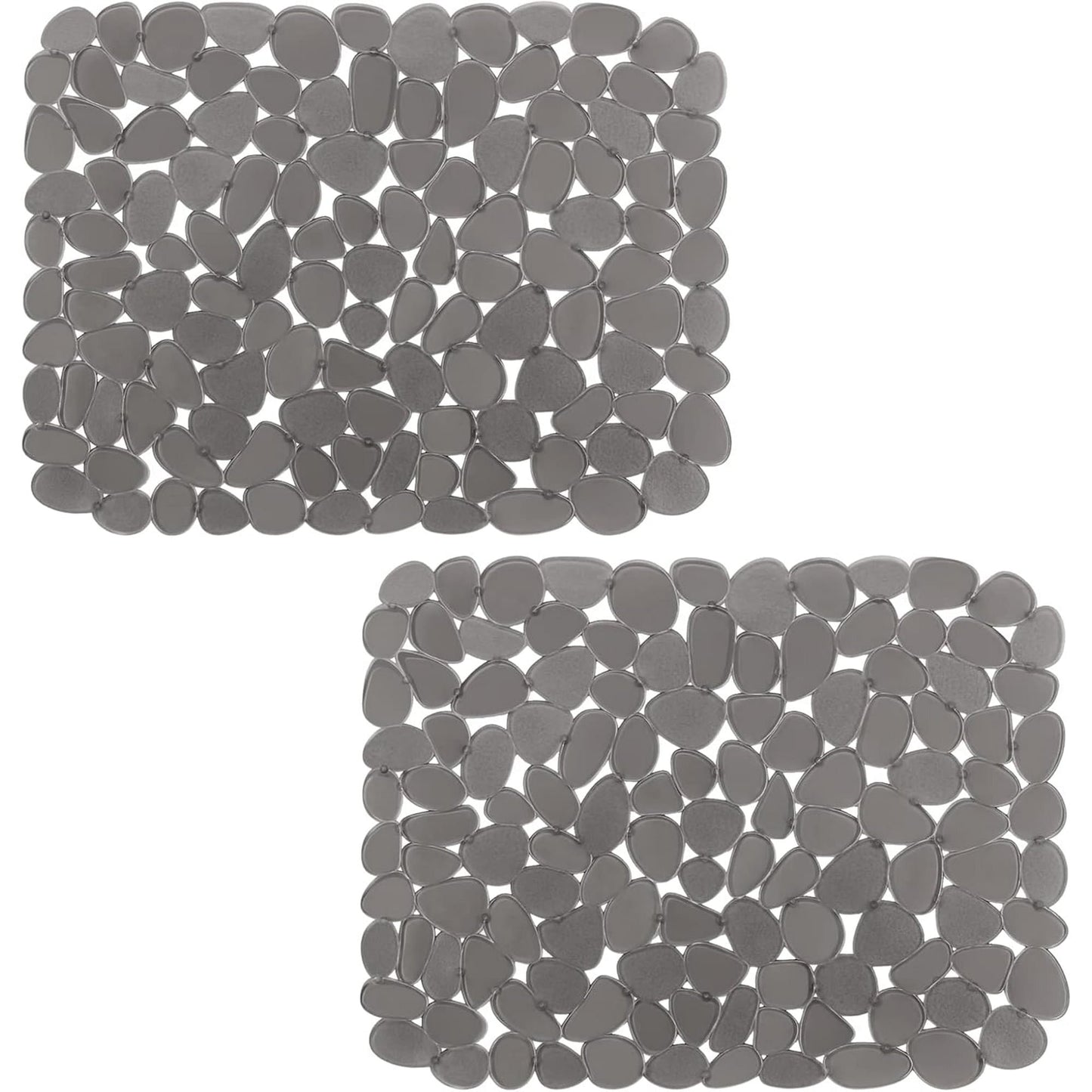 Bligli Non-Slip PVC Sink Mats (2-pack) – Pebble Design Protector for Stainless Steel/Porcelain, Dish Drying & Kitchen Liner, 15.7"x11.8"