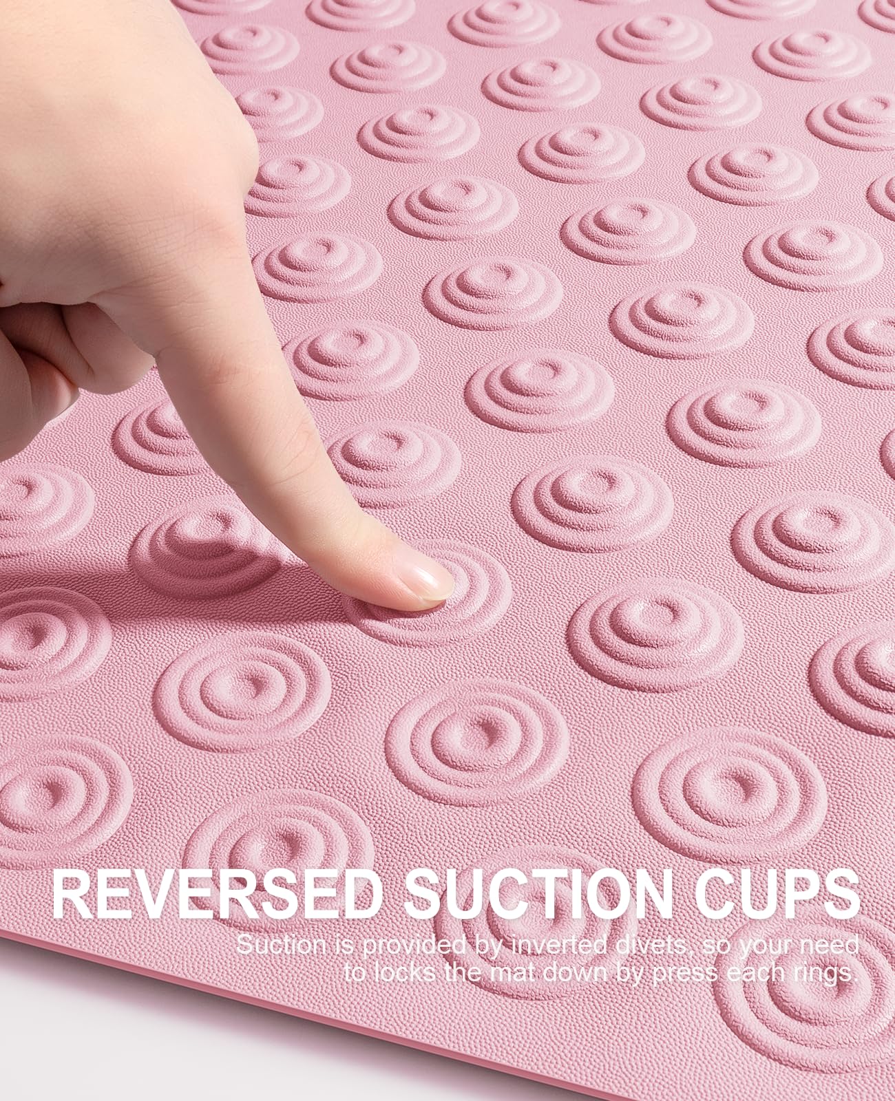 OTHWAY Bathtub Mat Non Slip, 39X16 inch Bath Mat for Tub, Machine Washable Bath Tub Mats with Reverse Suction Cups, Comfortable Rubber Bathtub Mat for Bathroom