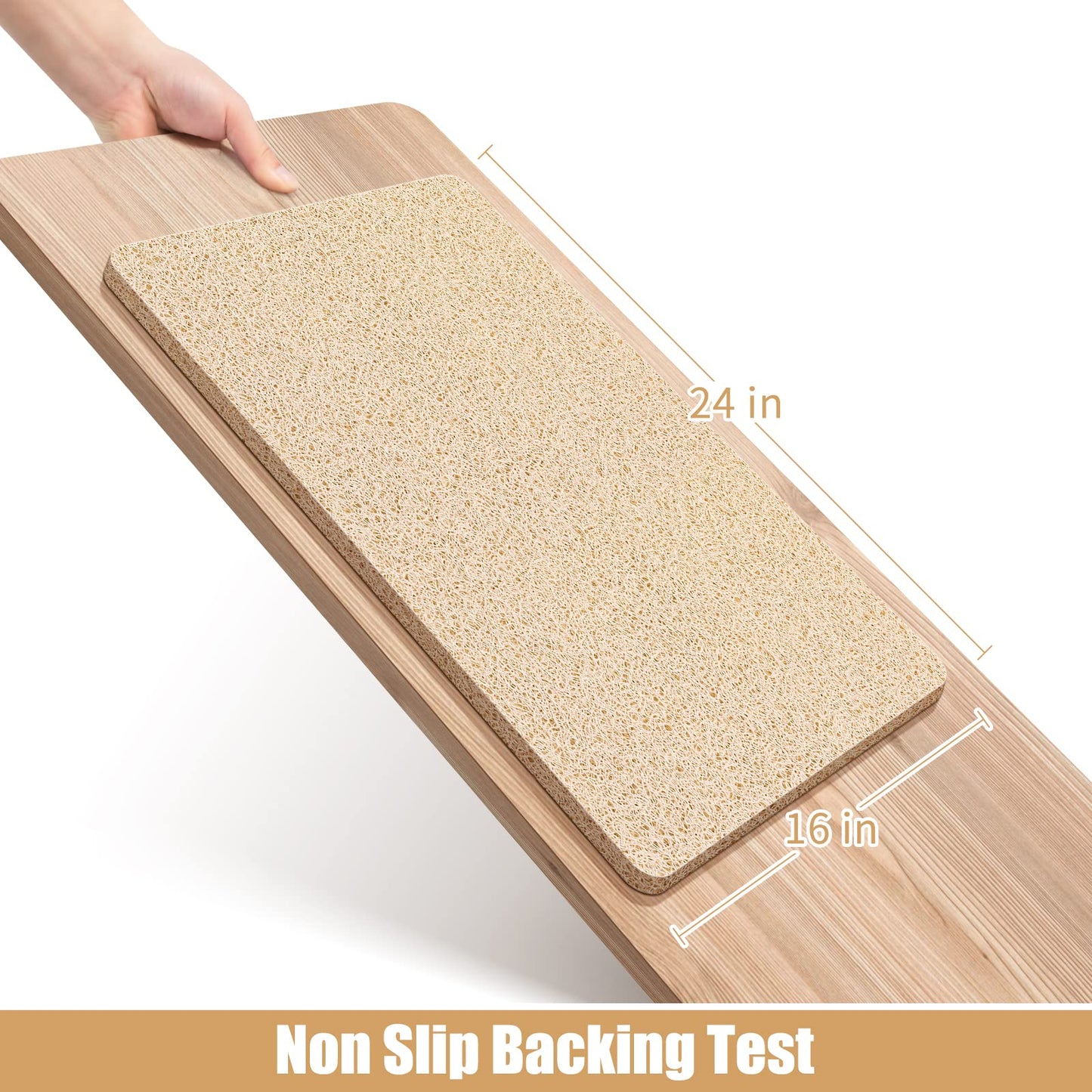 Soft Textured Non-Slip Shower Mat for Wet Areas - Grey