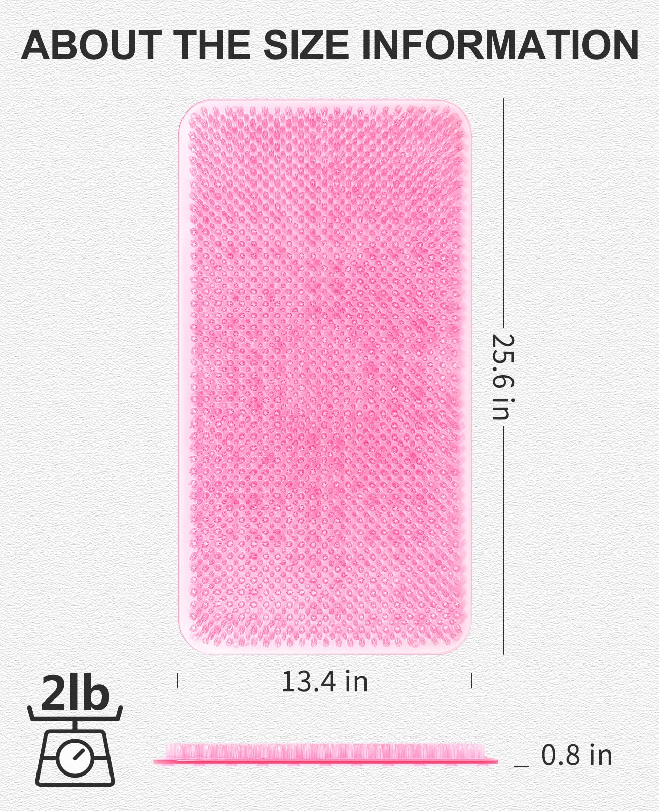 Anti-Fatigue Bath Mat with Soft Bristles