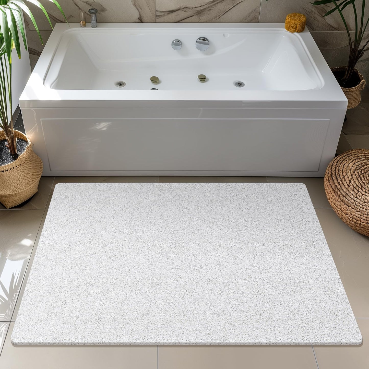 Soft Textured Non-Slip Shower Mat for Wet Areas - Grey