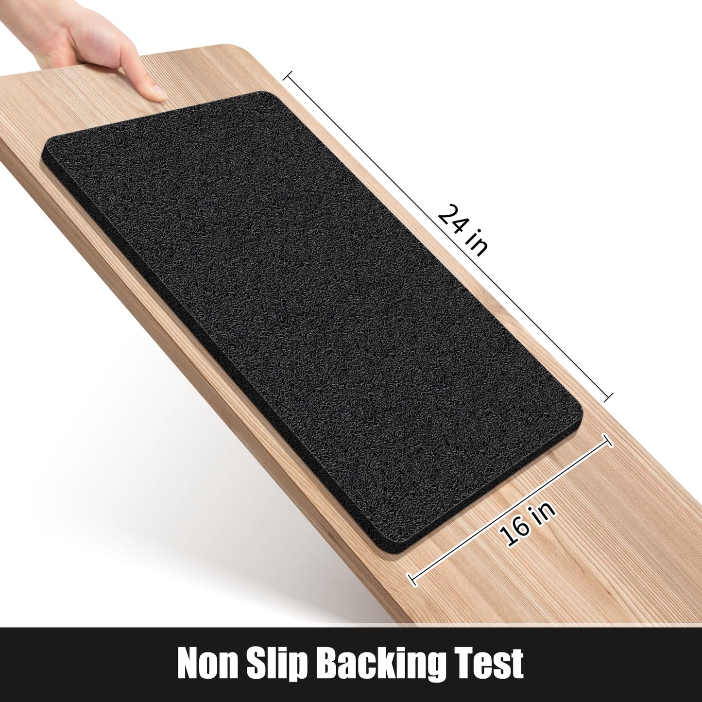 Soft Textured Non-Slip Shower Mat for Wet Areas - Grey