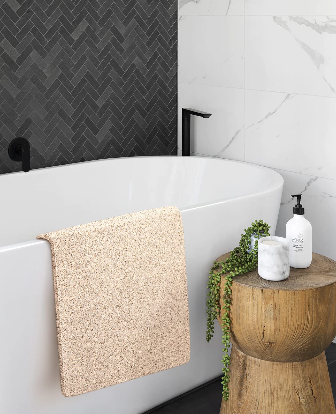 Soft Textured Non-Slip Shower Mat for Wet Areas - Grey