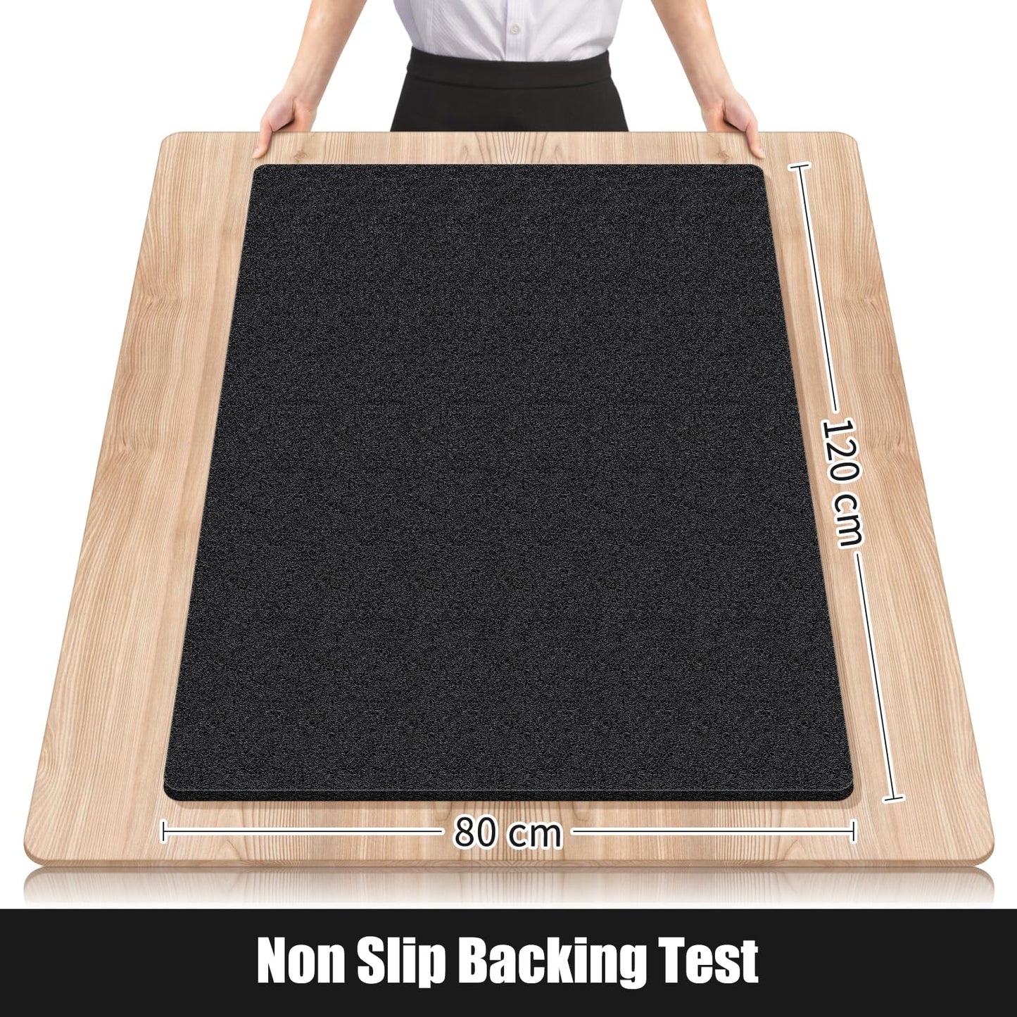 Soft Textured Non-Slip Shower Mat for Wet Areas - Grey