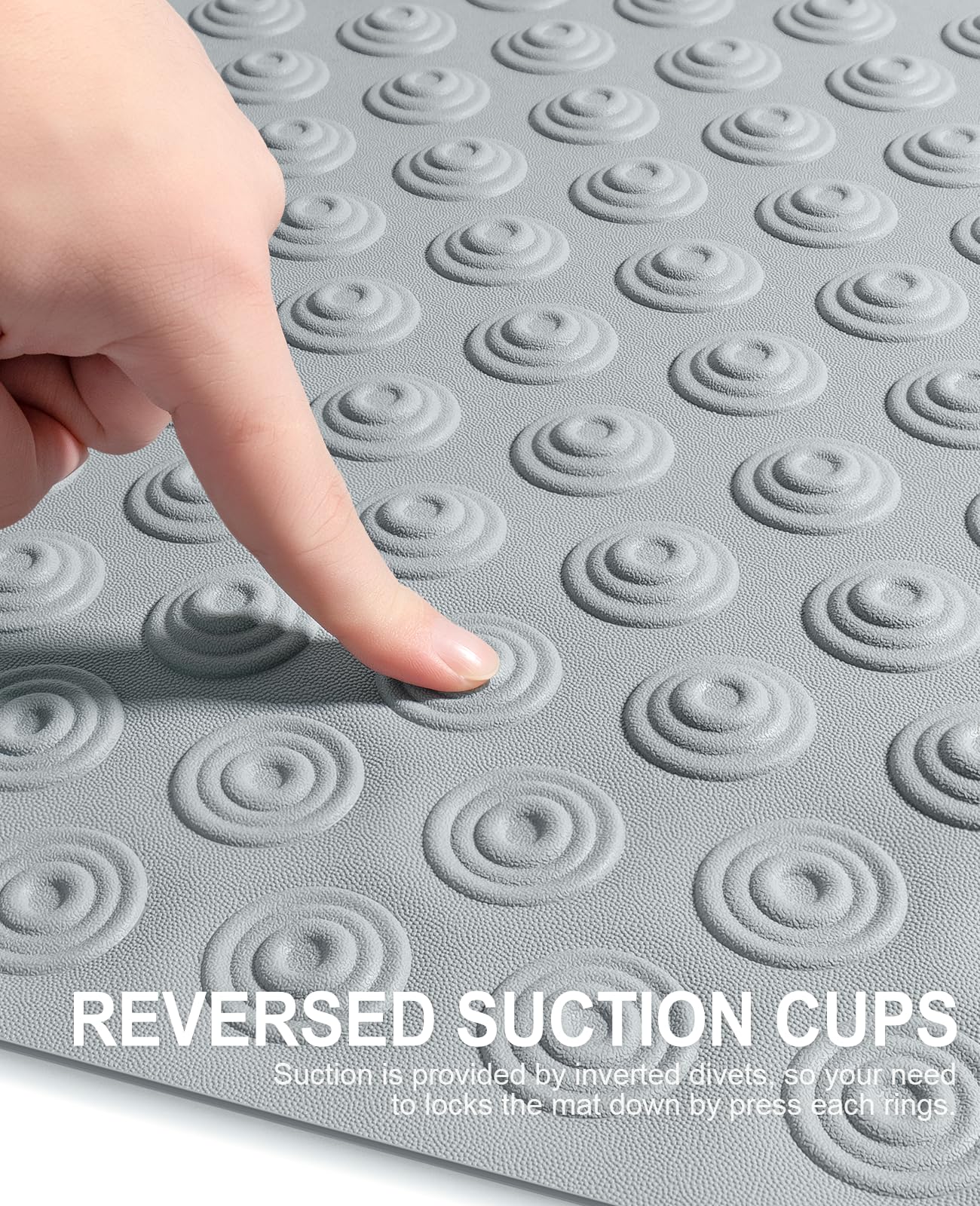 OTHWAY Bathtub Mat Non Slip, 39X16 inch Bath Mat for Tub, Machine Washable Bath Tub Mats with Reverse Suction Cups, Comfortable Rubber Bathtub Mat for Bathroom