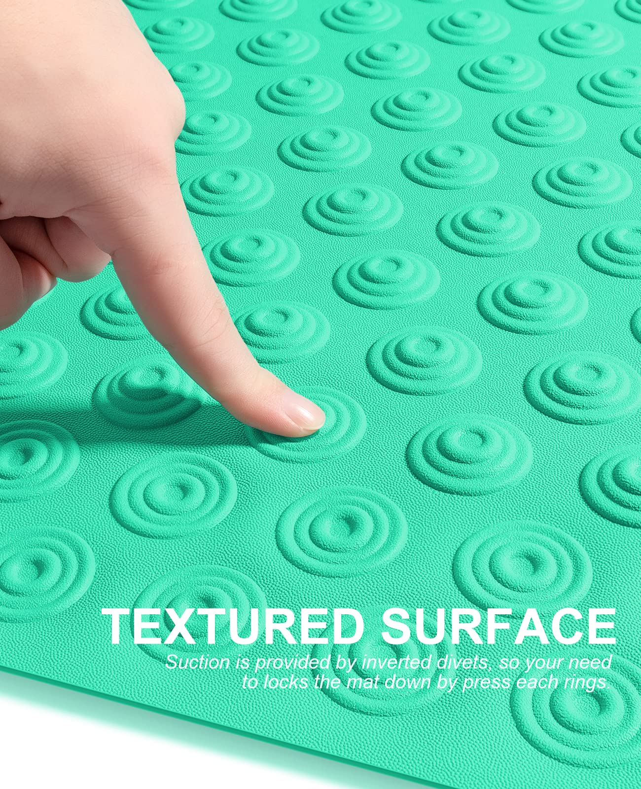 OTHWAY Bathtub Mat Non Slip, 39X16 inch Bath Mat for Tub, Machine Washable Bath Tub Mats with Reverse Suction Cups, Comfortable Rubber Bathtub Mat for Bathroom