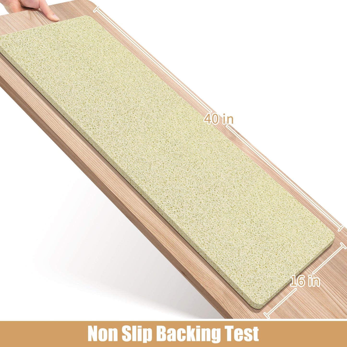 Soft Textured Non-Slip Shower Mat for Wet Areas - Grey