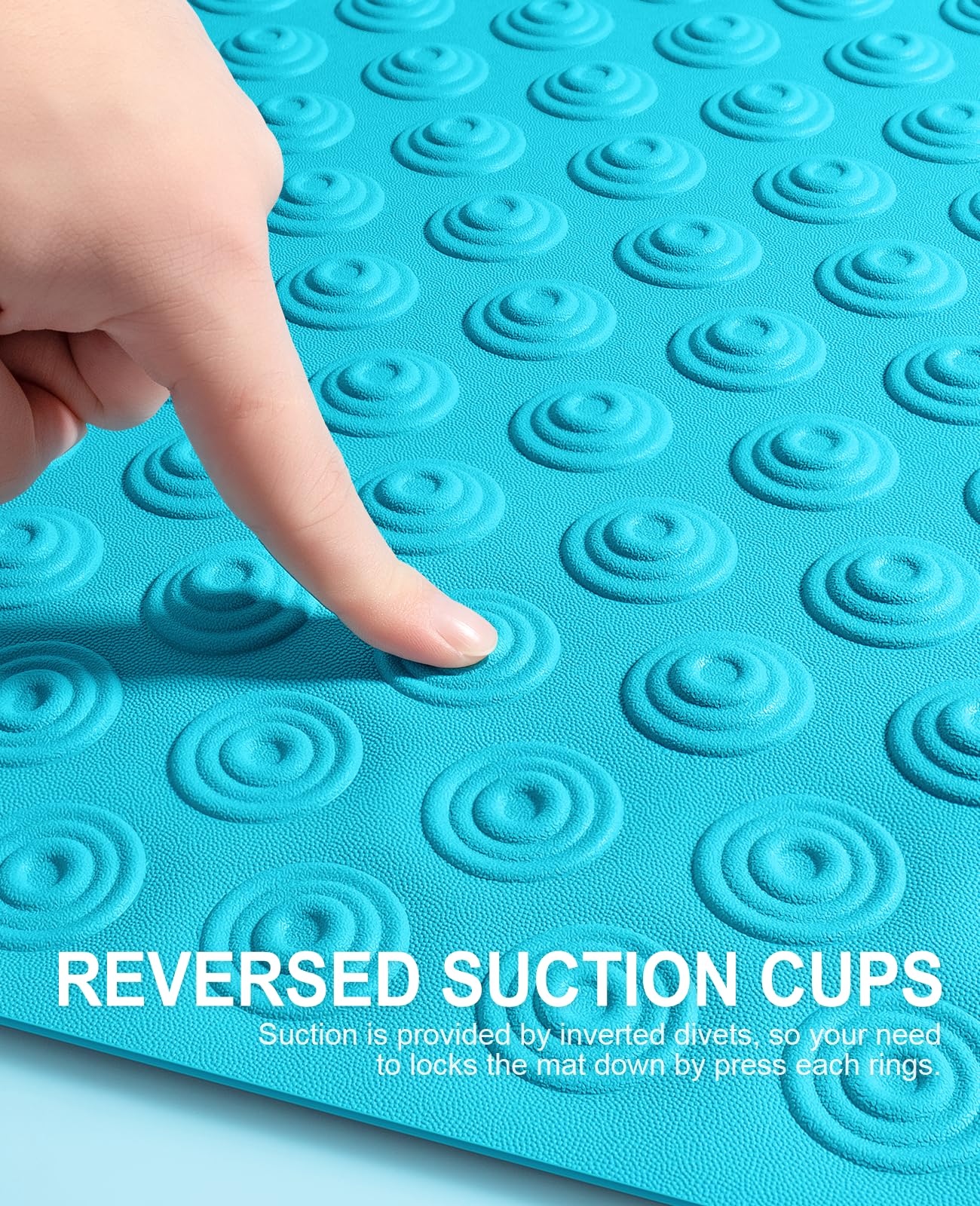 OTHWAY Bathtub Mat Non Slip, 39X16 inch Bath Mat for Tub, Machine Washable Bath Tub Mats with Reverse Suction Cups, Comfortable Rubber Bathtub Mat for Bathroom