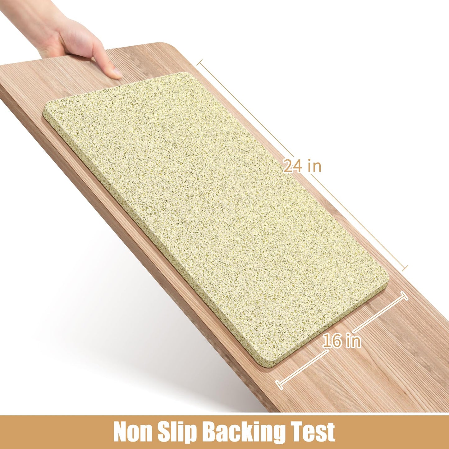 Soft Textured Non-Slip Shower Mat for Wet Areas - Grey