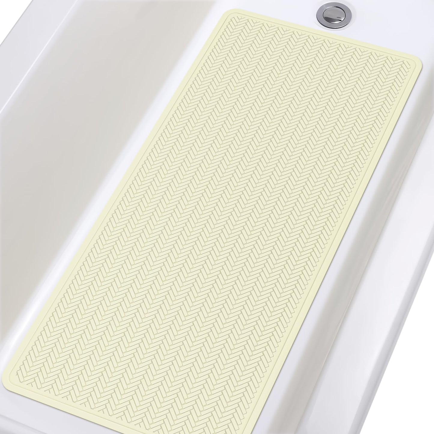 Anti-Slip Rubber Baby Bath Mat - Strong Suction Cups (Grey)